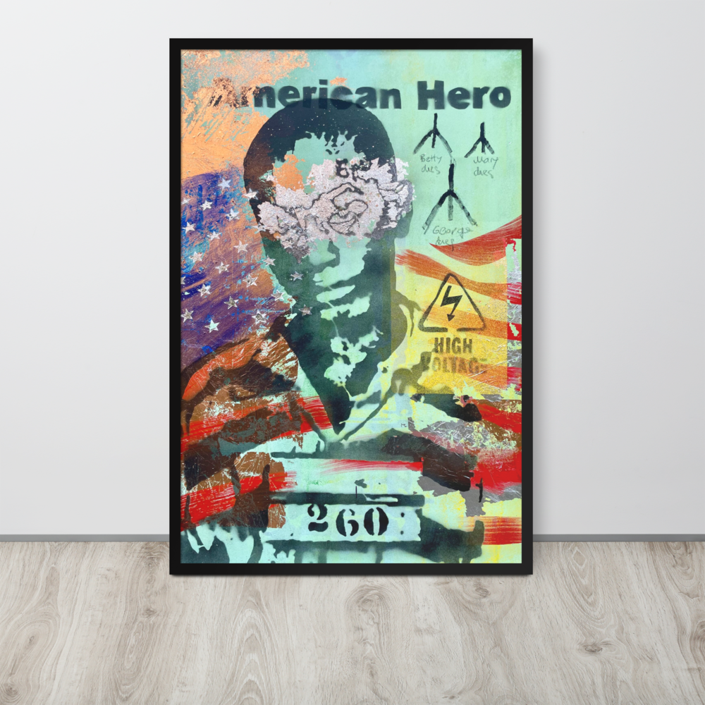 American Hero Framed photo paper poster