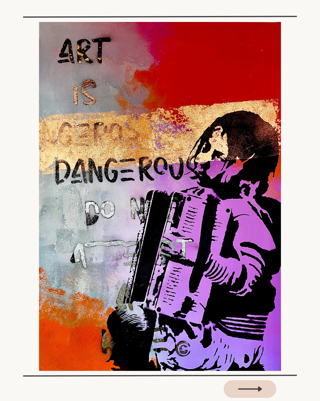 Surfing Life Collage Graffiti Painting