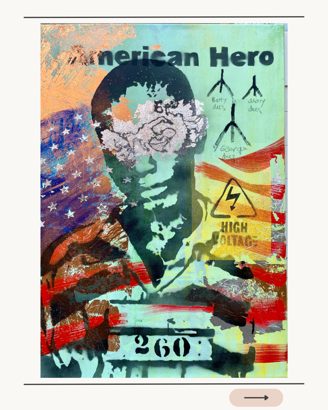 Surfing Life Collage Graffiti Painting