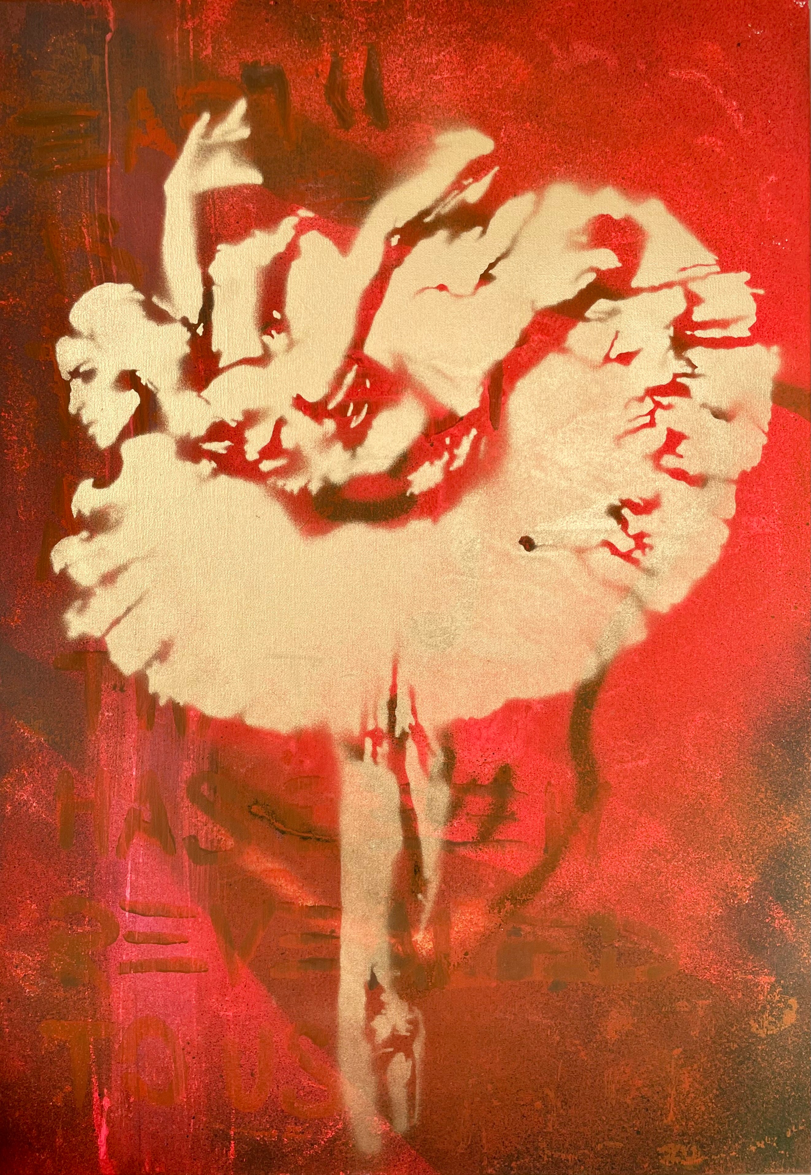 Earth Is The Best Art Canvas Red