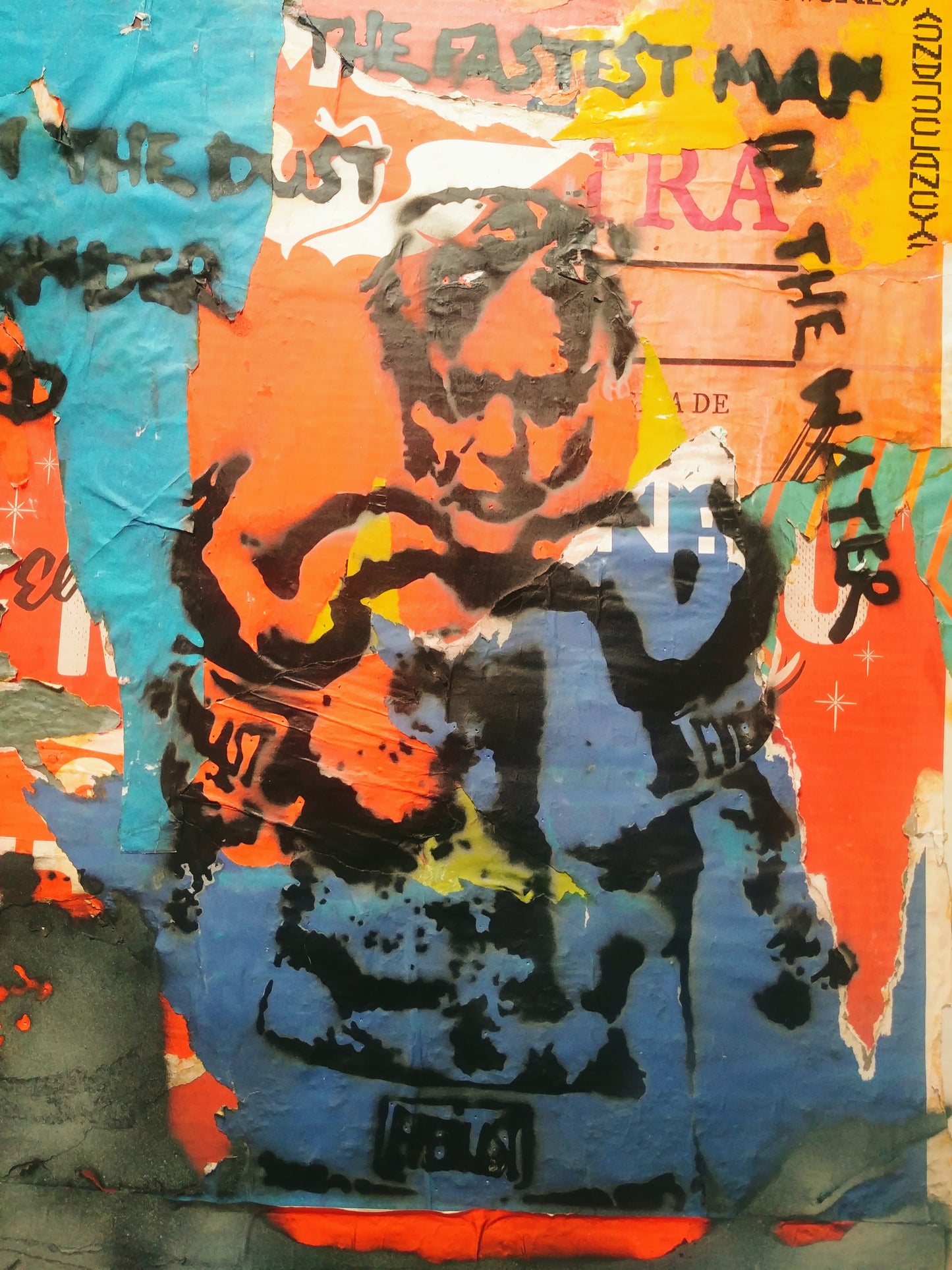 Dead Man In The Room Collage Graffiti Painting